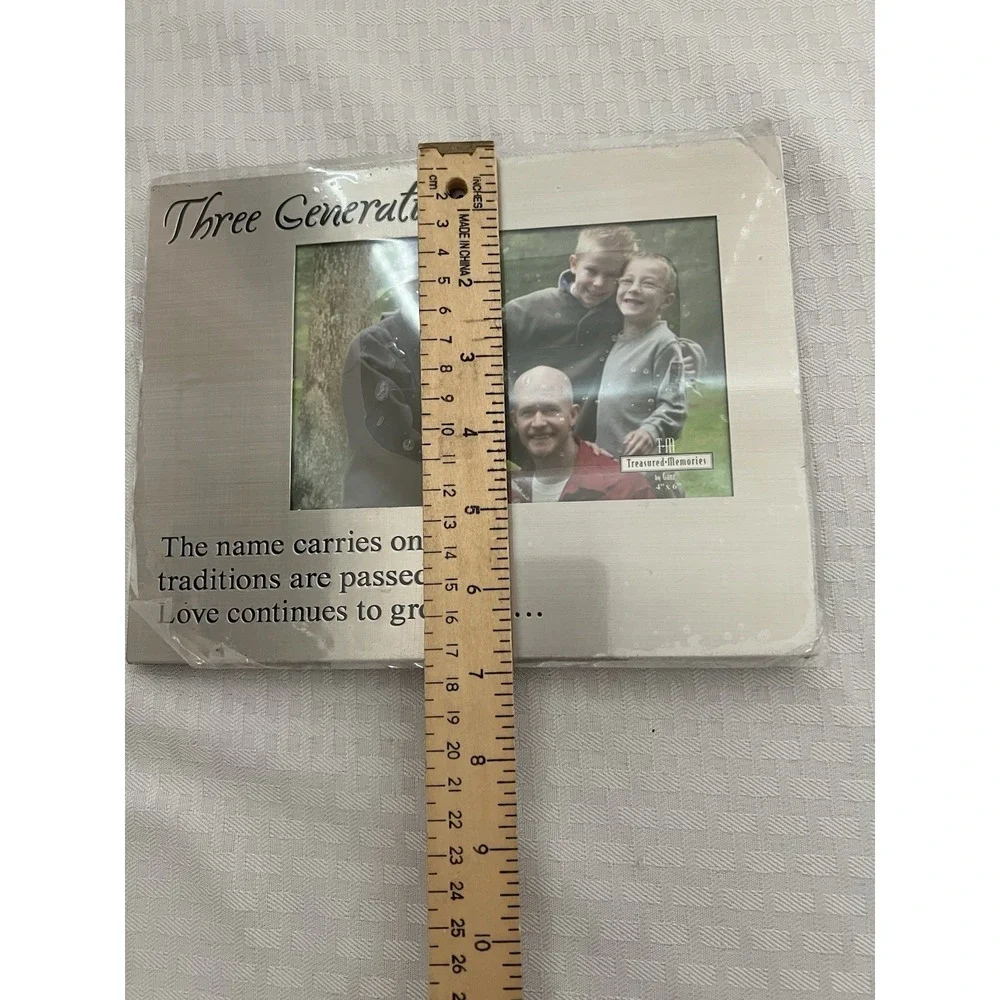 Generational‎ Picture Frame Color: Silver Tone Fits 4